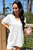 All Day Biker Set- White Chloe Camo - Jess Lea Boutique