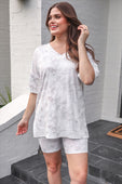 All Day Biker Set- White Chloe Camo - Jess Lea Boutique