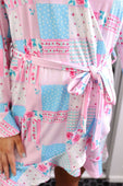 Almost Ready Ribbed Robe- Pink Heirloom Patchwork - Jess Lea Boutique