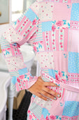 Almost Ready Ribbed Robe- Pink Heirloom Patchwork - Jess Lea Boutique