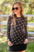 Alyssa Mesh Top- Football Bows - Jess Lea Boutique