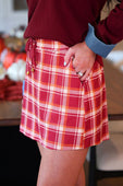 Amber Plaid Skort - Jess Lea Boutique