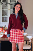 Amber Plaid Skort - Jess Lea Boutique