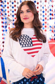 American Heart Flag Sweater - Jess Lea Boutique