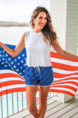 Americana Polka Dot Everyday Shorts - Jess Lea Boutique