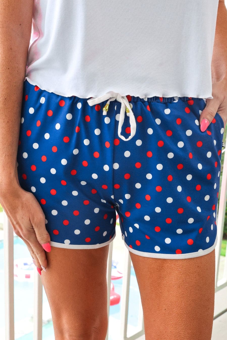 Americana Polka Dot Everyday Shorts - Jess Lea Boutique