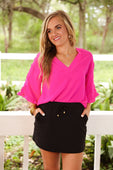 Amy Ruffle Sleeve Top Pink - Jess Lea Boutique