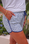 Anchor Harbor Stripes Everyday Shorts - Jess Lea Boutique