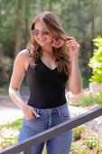 Anna V-Neck Bodysuit - Jess Lea Boutique