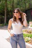 Anna V-Neck Bodysuit - Jess Lea Boutique
