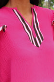 Ava Flutter Sleeve Blouse- Neapolitan Stripes - Jess Lea Boutique