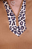 Ava Flutter Sleeve Blouse- Safari Chic - Jess Lea Boutique