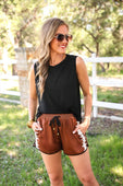 Banks Basic Lettuce Tank- Black - Jess Lea Boutique