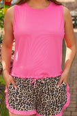 Banks Basic Lettuce Tank- Pink - Jess Lea Boutique