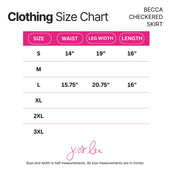 Becca Checkered Denim Skirt - Jess Lea Boutique