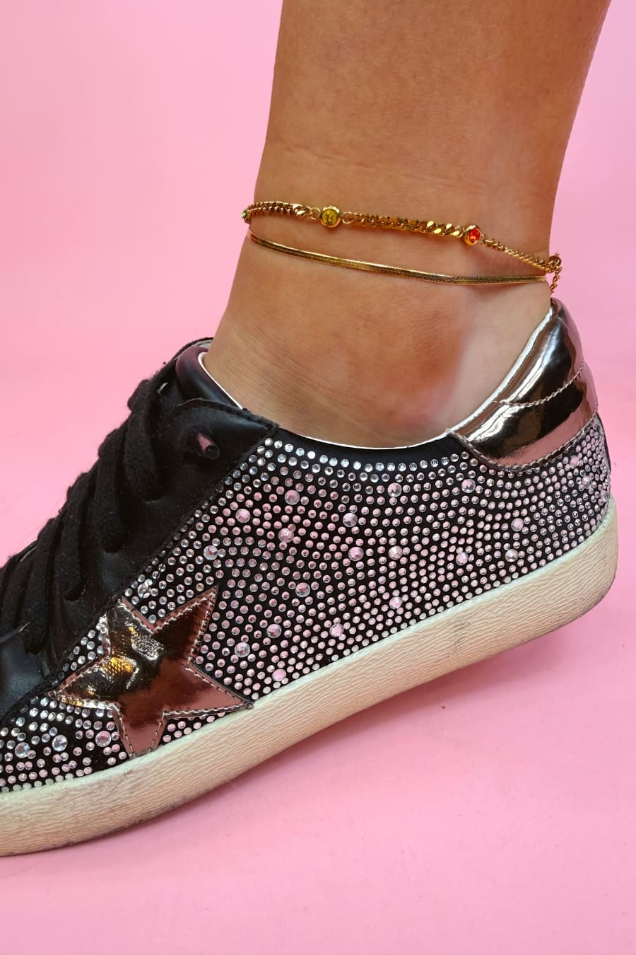 Bejeweled Chain Anklet Set - Jess Lea Boutique