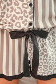 Bella and Stripes Ruffle Pajama Set - Jess Lea Boutique