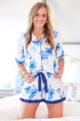 Blossom Short Sleeve Ruffle Pajama Set - Jess Lea Boutique