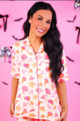 PREORDER- Blushing Pumpkins Ruffle Pajama Set - Jess Lea Boutique