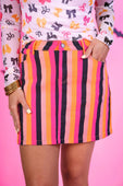 PREORDER- Boo Stripes Nova Denim Skirt - Jess Lea Boutique