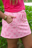 Bow Stripes Skort - Jess Lea Boutique
