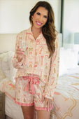 PREORDER-Bows & Bubbly Ruffle Pajama Set - Jess Lea Boutique