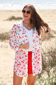 Breezy Tunic Top- Cherry Pop - Jess Lea Boutique