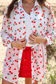 Breezy Tunic Top- Cherry Pop - Jess Lea Boutique