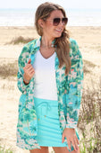 Breezy Tunic Top- Coastal Vista - Jess Lea Boutique