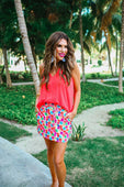 PREORDER-Bright Blooms Floral Skort