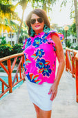 PREORDER-Brunch Plans Flutter Sleeve Top - Jess Lea Boutique