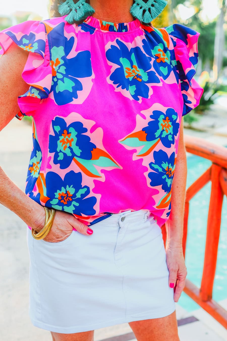 PREORDER-Brunch Plans Flutter Sleeve Top - Jess Lea Boutique