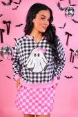 PREORDER- Bubblegum Checkered Skort - Jess Lea Boutique