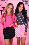 PREORDER- Bubblegum Checkered Skort - Jess Lea Boutique