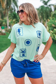 By The Sea Sequin Patch Top - Jess Lea Boutique