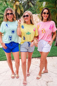 By The Sea Sequin Patch Top - Jess Lea Boutique