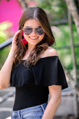 Camry Ruffle Bodysuit - Jess Lea Boutique