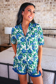 Caroline Floral Ruffle Pajama Set - Jess Lea Boutique