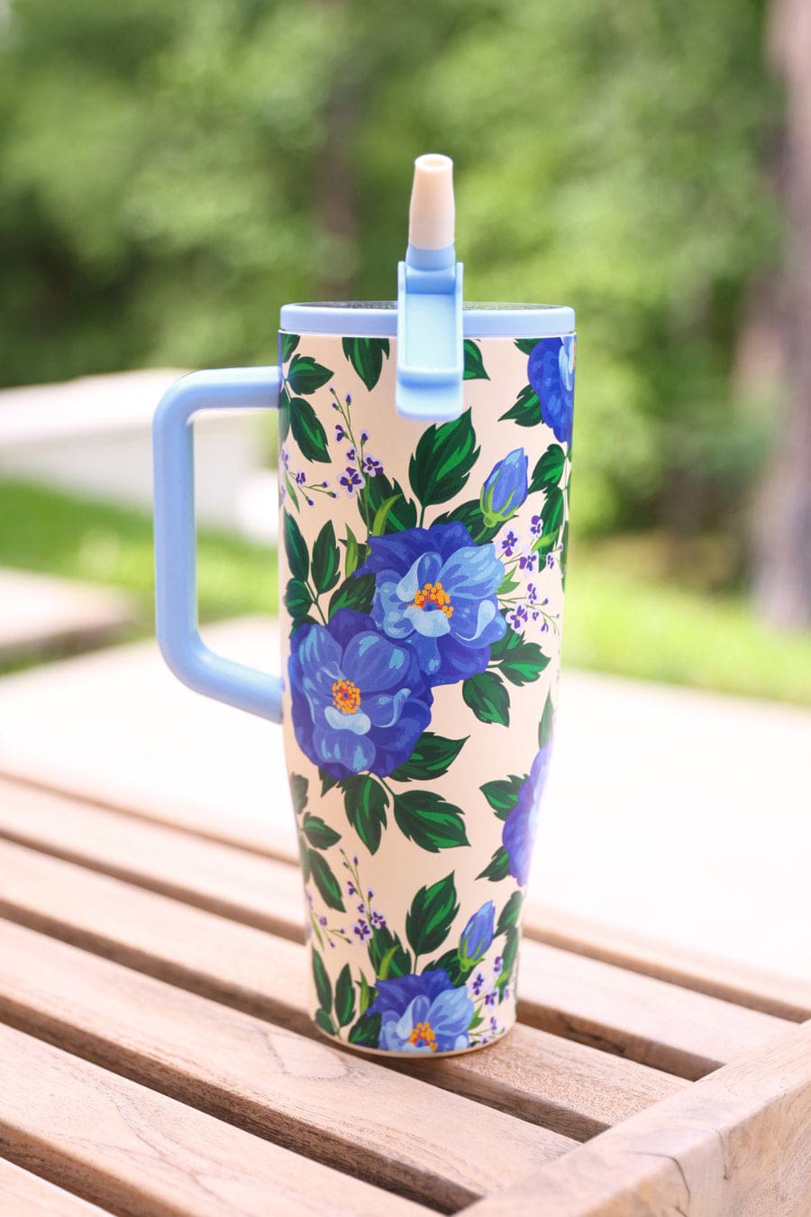 Caroline Floral Sleek Tumbler - Jess Lea Boutique