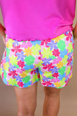Casual Outing Shorts, Multi Floral - Jess Lea Boutique