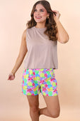 Casual Outing Shorts, Multi Floral - Jess Lea Boutique