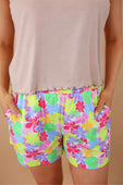Casual Outing Shorts, Multi Floral - Jess Lea Boutique