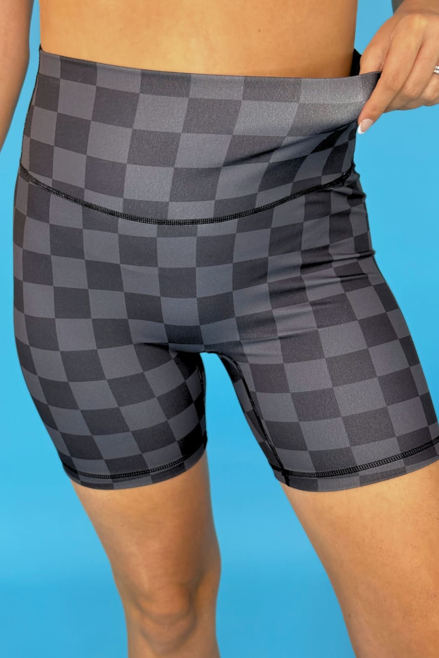 Check Back Biker Shorts - Jess Lea Boutique