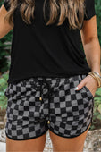 PREORDER-Check Back Checkered Drawstring Everyday Shorts - Jess Lea Boutique
