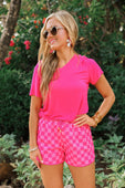 PREORDER-Checked Out Checkered Drawstring Everyday Shorts - Jess Lea Boutique