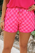 PREORDER-Checked Out Checkered Drawstring Everyday Shorts - Jess Lea Boutique