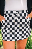 Checkerboard Checkered Skort - Jess Lea Boutique