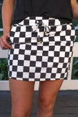 Checkerboard Checkered Skort - Jess Lea Boutique