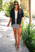 Checkerboard Checkered Skort - Jess Lea Boutique