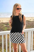 Checkerboard Checkered Skort - Jess Lea Boutique